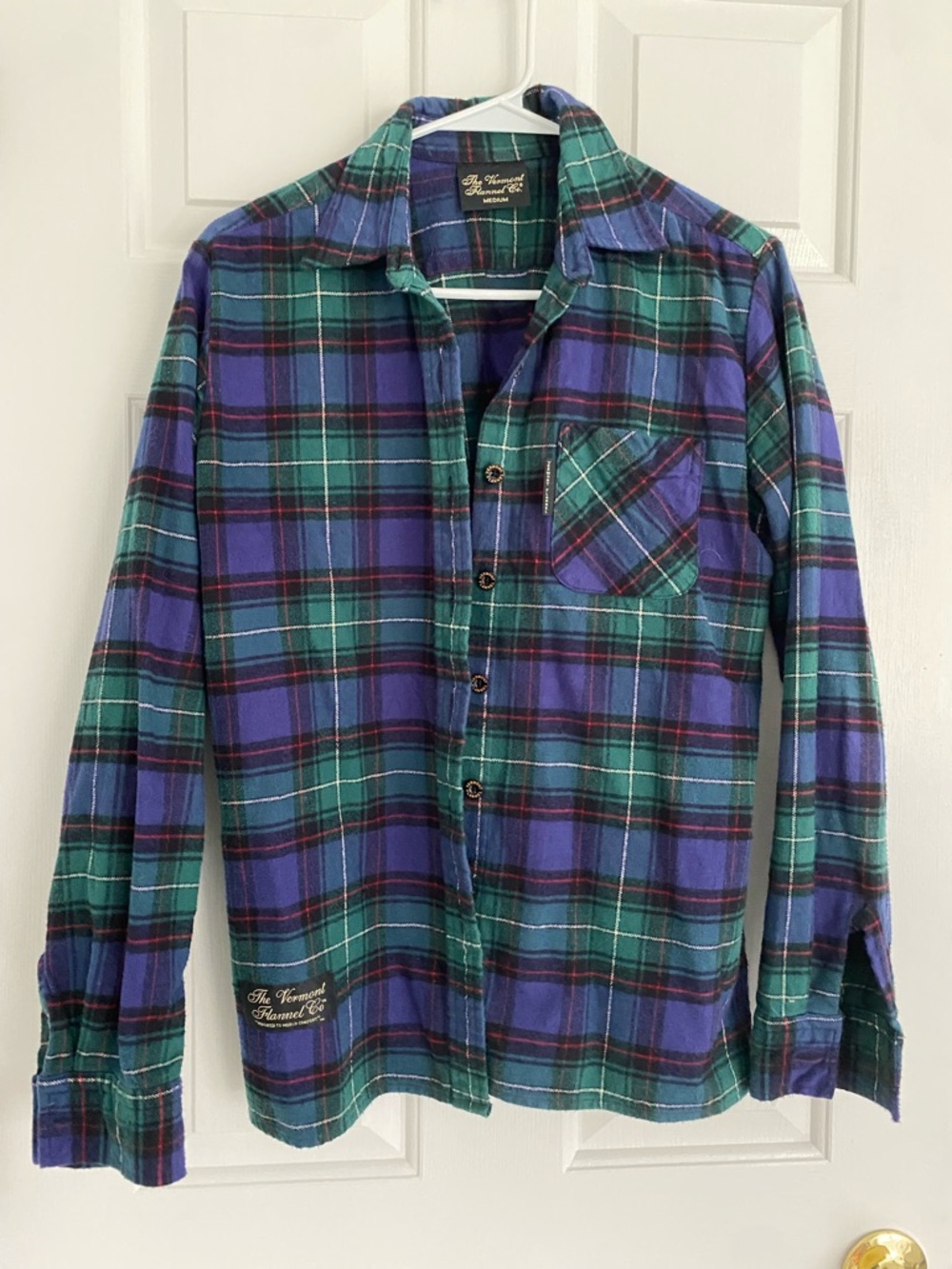The Vermont Flannel Co. Women’s Green & Blue Plaid Button-Down Shirt